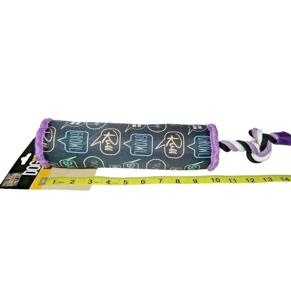 DOG for DOG Rope and Squeak Chew Toy Purple Black For‎ Big Dogs NEW DF2970